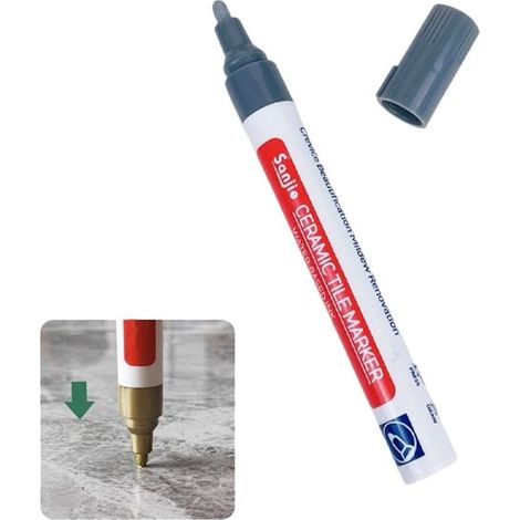 Ein Fliesenreparaturstift, ein hellgrauer Wandreparaturstift, geeignet für Badezimmer und Küchen. (1/5)