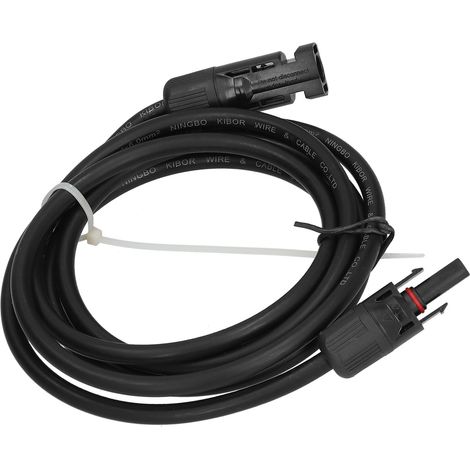Câble D'extension Panneau Solaire 600V 6mm2 2M Avec Connecteurs Pour Installation Série Et Parallèle (1/5)