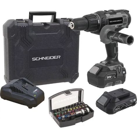 Pack perceuse visseuse à percussion brushless 20V coffret 32 embouts