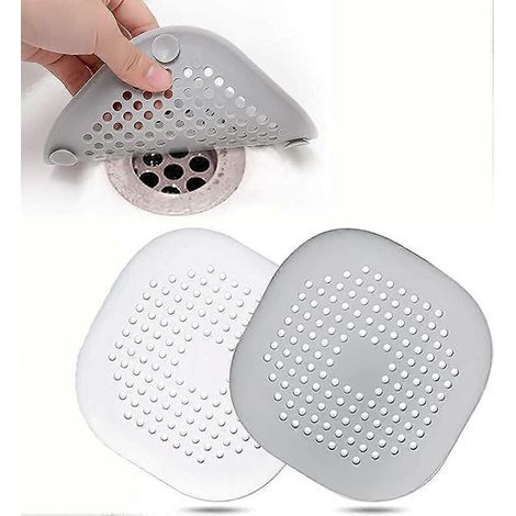 Lot de 2 couvercles de bonde en silicone avec ventouse. couvercle de filtre d'évier