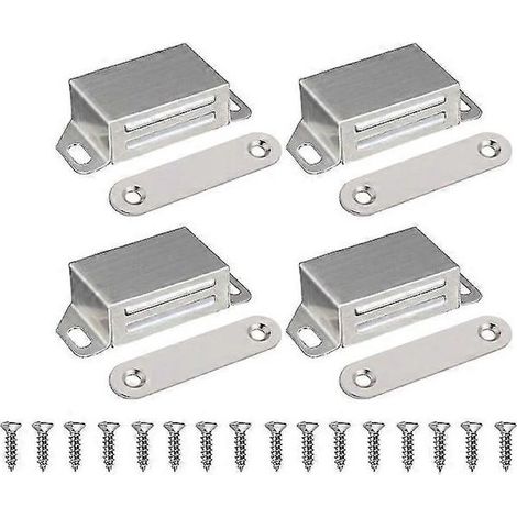 Aimant de porte de placard à fermeture magnétique - Aimant de porte à verrouillage magnétique, aimant pour meubles, aimant de placard en acier inoxydable de 10 kg de puissance (1/5)