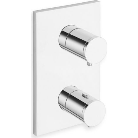 Cristina Ondyna – Façade externe thermostatique pour douche encastrée 2 sorties chrome – Orientation verticale/horizontale – XT85251 (1/2)