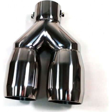 2.6" Round Chrome Car Exhaust Pipe Trim/Muffler Tip (1/4)