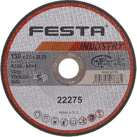 Disco da taglio FESTA INDUSTRY per metallo 150x2,5x22,2mm 22275.01