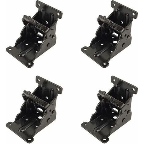 Charnière Pliante Autobloquante - Acier Tôlé 2,5 mm - Angle 90° - Charge Max 227 kg - Lot de 4 (1/5)