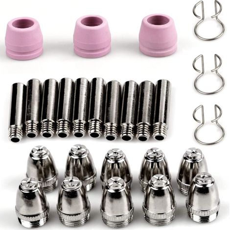 26 Pièces WSD-60P P60 Consommables Plasma Decoupeur Plasma Parkside, Consommables de Découpeuse Plasma Accessoire Decoupeur Plasma Electrode Tip Buse