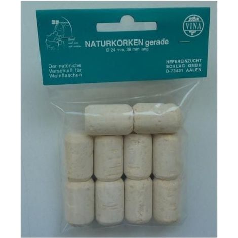 Vina Korken Naturkorken Ø 24 mm 10 Stück