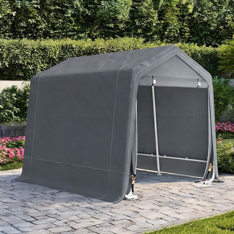 Abri de jardin grigio Scuro en metallo PE 240 x 200 x 202 cm (1/5)