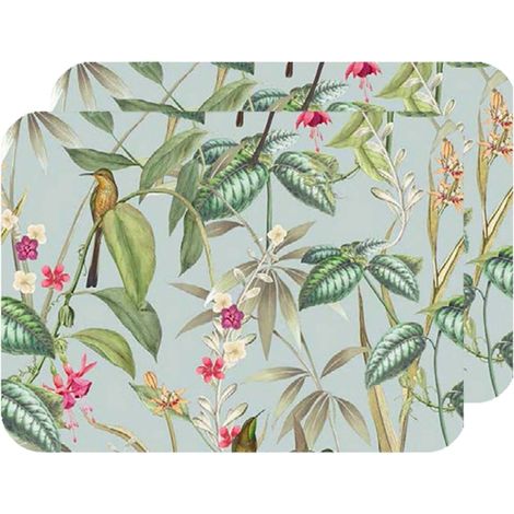 Lot de 2 sets de table motifs tropical BARBARA (1/3)