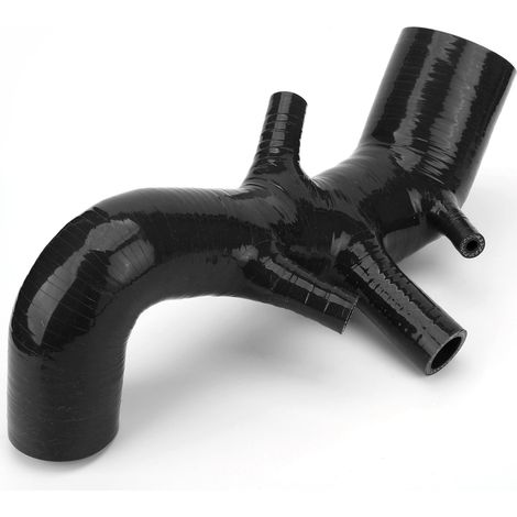 Durite d'admission en silicone noir pour moteur SEAT Leon Cupra R 1.8T AMK BAM, augmentant le volume d'admission. (1/5)