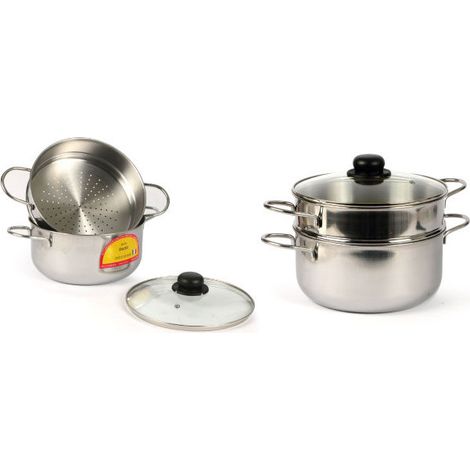 Montini 740vbe Set Vapore Inox Induzione 24cm Daisy