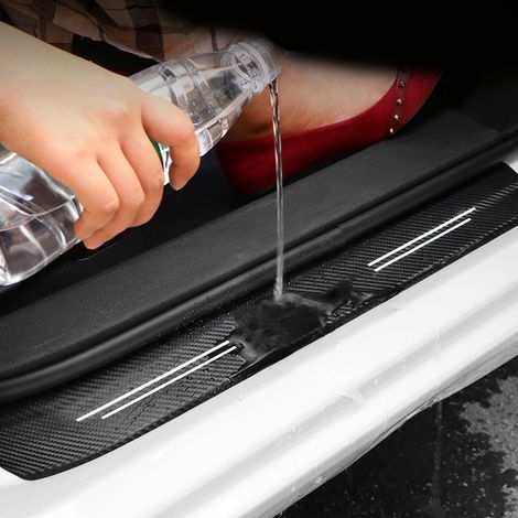 Bande de seuil de porte de voiture, autocollante de protection mignonne et résistante aux rayures, accessoire de voiture type 1, lot de 4 (1/5)