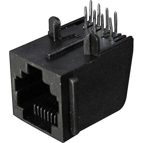 Embase modulaire femelle ASSMANN WSW A-20041 RJ12 embase femelle horizontale RJ12 Pôle: 6 noir 1 pc(s) D98928 (1/3)