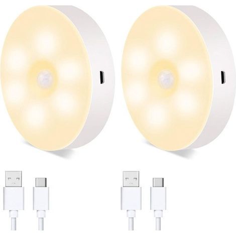 Kabellose LED-Lampe mit Bewegungssensor – Warmes Licht – Kabellose Wandleuchte – Kabelloser LED-Strahler – USB-aufladbar – mit Magnet (1/5)