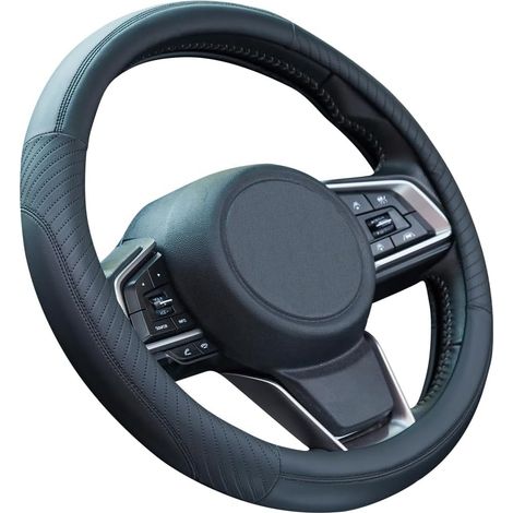 Coprivolante in pelle - Universale, antiscivolo, resistente, nero