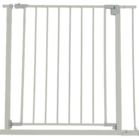 Relaxdays Treppenschutzgitter, 82–87 cm, ohne Bohren, Baby & Kleinkind, Treppe & Tür, Türschutzgitter zum Klemmen, grau