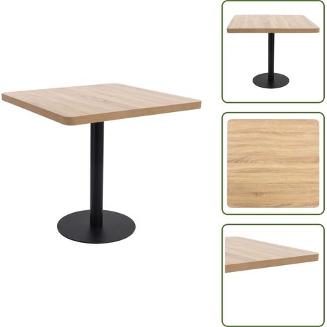 Tavolo da Caffè - vidaXL Tavolo da Bistrot Marrone Chiaro 80x80 cm in MDF - Tavolo da Bar