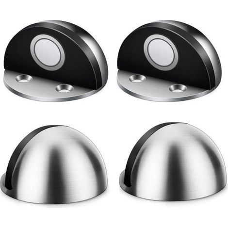 Online Store - 4-Piece Magnetic Door Stopper Set, Stainless Steel Door Stoppers with Mounting Screws and 3M Adhesive (1/5)