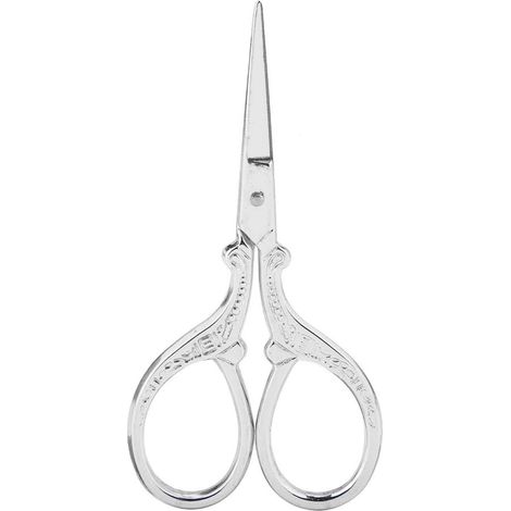Ciseaux de broderie Antique DIY pour point de croix, petit ciseau pour couture (argent) (1/4)
