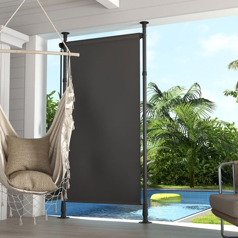 Senkrechtmarkise höhenverstellbar ohne Bohren 120x220-310 cm OKMYHOME (1/5)