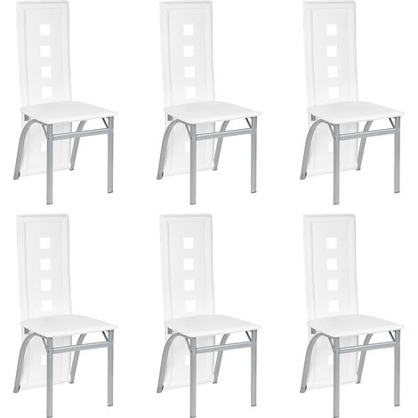 WYCTIN® Conjunto de 6 sillas de comedor - blanco - estilo contemporáneo (1/5)