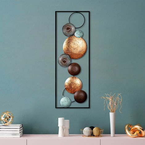 Accessoire mural decoratif en metal texture - 7 69657541 69657541 69657541 69657541 (1/5)