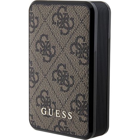 Batería externa Guess de 10000 mAh, 18 W, 4G, color marrón, con funda de cuero. (1/5)
