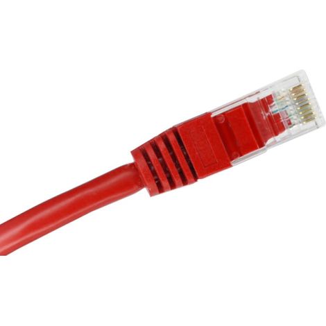 Cavo patch U/UTP cat.5e in PVC da 0,25 m rosso Alantec (1/2)