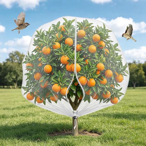 Filet de Protection pour Arbres Fruitiers, 1.8m x 1.93m Filet De Jardin avec Fermeture Éclair (1/5)