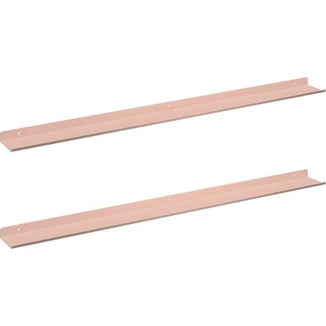 Maison Exclusive - Schwebendes Regal 2 pcs Rosa 100 x 9 x 2,5 cm