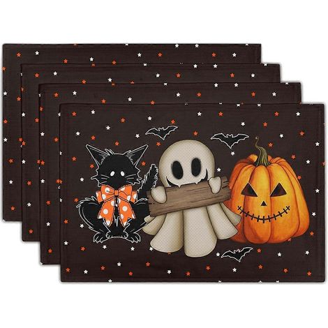 Sets de table Halloween, lot de 4, antidérapants et résistants à la chaleur (1/5)