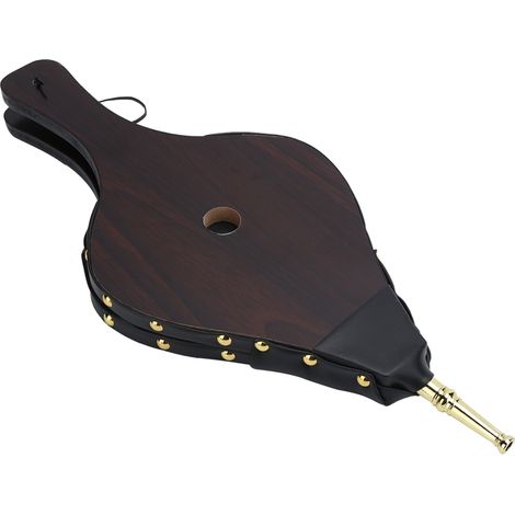 Soufflet Cheminée - Bois Cuir Artificiel Résistant Chaleur - Pour Feu de Bois Barbecue Cheminée Poêle à Bois - 48 x 20 cm - 1 Pièce (1/5)