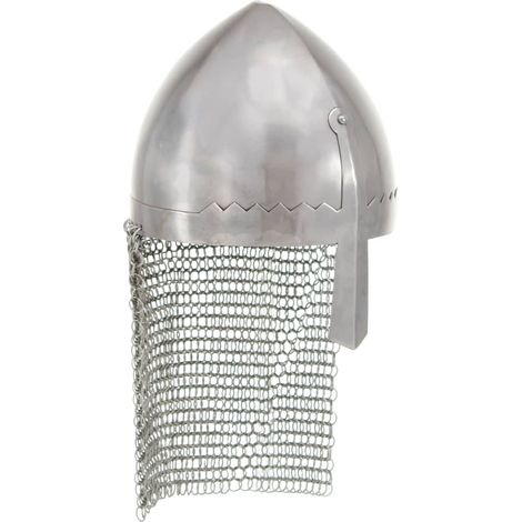Teenpull – Ritterhelm Antik Replik LARP Silbern Stahl (1/5)
