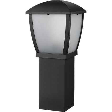 Farola/Sobremuro DRAVE IP44 1xE27 L.17xAn.17xAl.60cm Aluminio PC Negro