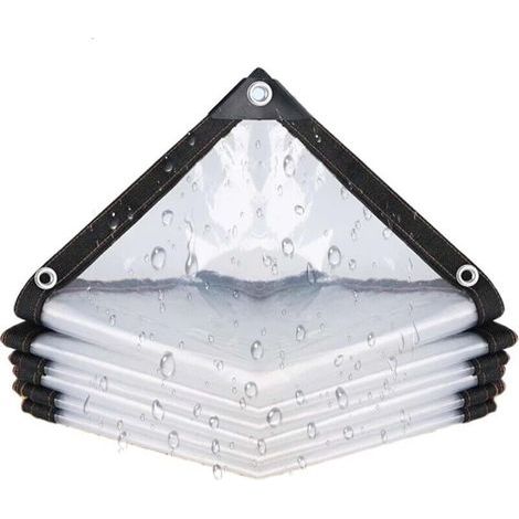 1X2M Bâche Étanche Transparente Avec Œillets, Bâche Imperméable Pour Poulailler, Bache Transparentes Exterieur Plastique, Bâches De Protection Résistante À La Poussière Et À La Pluie (1/4)