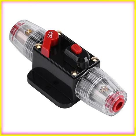Disjoncteur réarmable DC 12V-24V pour circuit voiture, onduleur, système audio/vidéo, moteur de piscine (1/5)