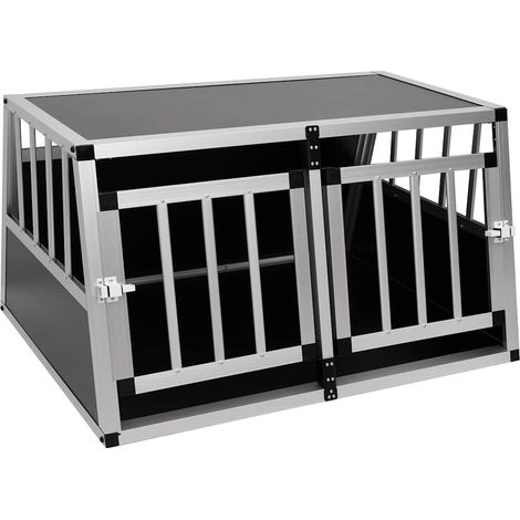 vidaXL Jaula de perro con puerta doble 89x69x50 cm
