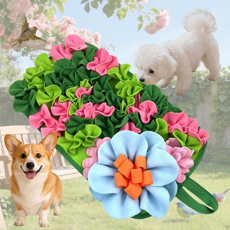 Tapis de fouille interactif pour chien chat lapin, jouet stimulation mentale alimentation lente et enrichissement,Vert (1/5)