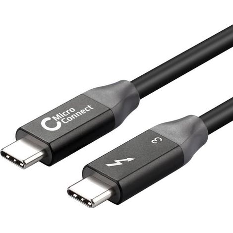 Microconnect TB3010 Thunderbolt 1 m 40 Gbit/s câble Noir
