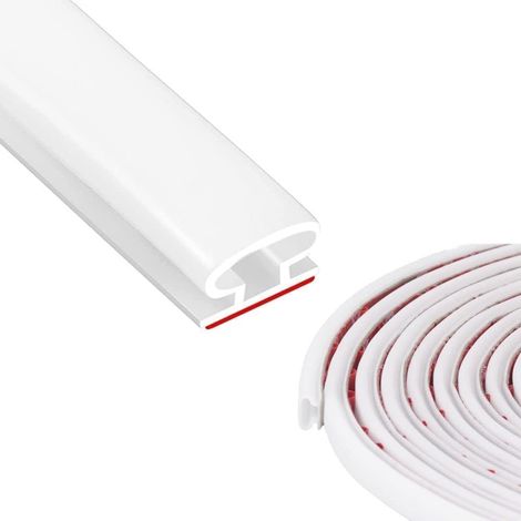 15M D Shape Rubber Sealing Strip Door Window Soundproofing Strip Door Frame Insulation Large Space White (1/5)