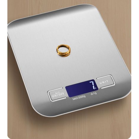 Balance électronique numérique pour café, idéale pour la cuisine et la pâtisserie. (1/2)