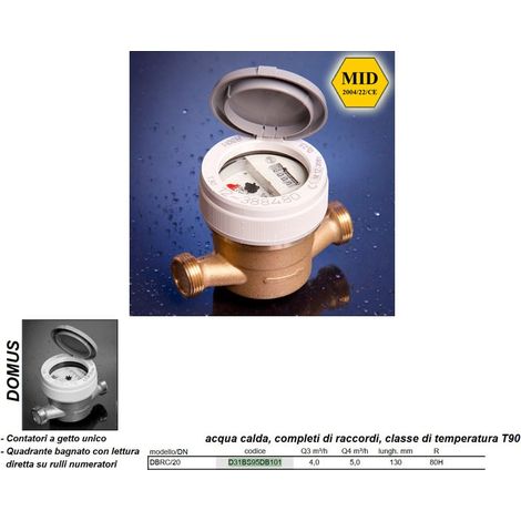 Contatore acqua calda DBRC 3/4" D31BS95DB101