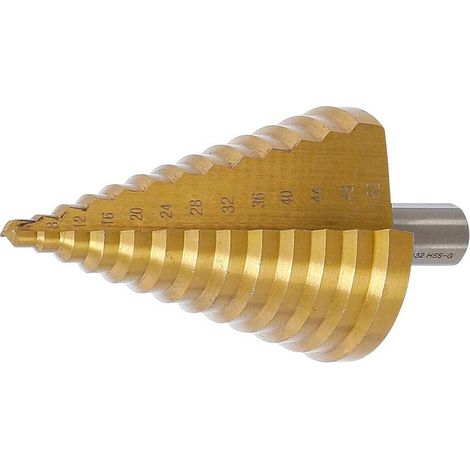 Foret Étagé 6-52 mm - Nitrure de Titane - Perçage Précis et Durable,  - D-Work
