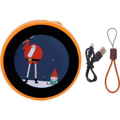 Feu arrière vélo intelligent Écran HD 1,9 pouces Capteur de freinage WiFi GIF animés Orange (1/5)