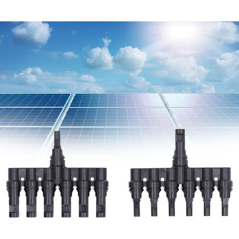 1 Paar Solarmodulverbinder, MC4-T-Steckverbinder, Heimwerker-Installationswerkzeug, MMF+FFM-Paar für Parallelschaltung von Solarmodulen, MC4-T7 (1/5)