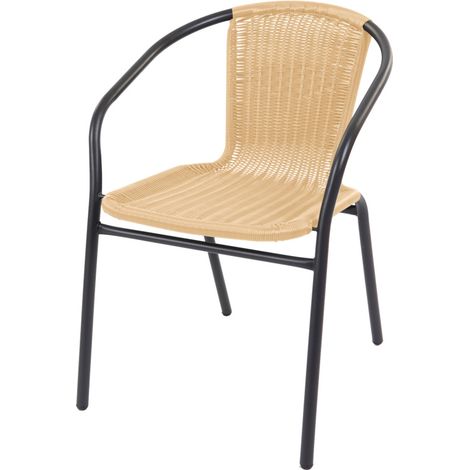 Chaise de jardin Linder Exclusiv RATAN Gris foncé/Beige