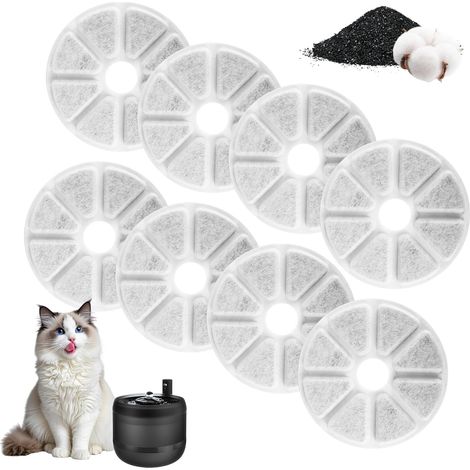 8 Pièces Filtre à Charbon, Triple Action, Coton Haute Densité, Pour Fontaine Philips PAW3210/02