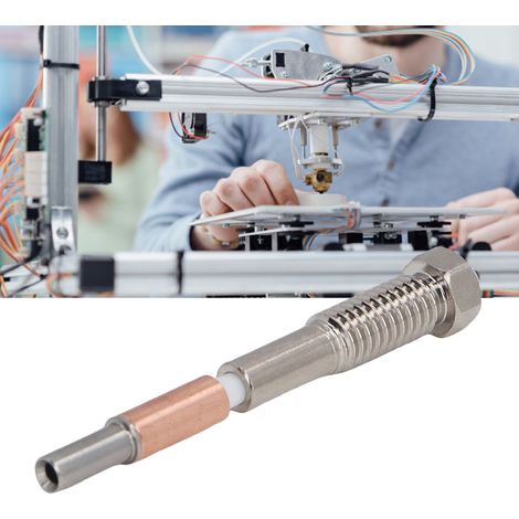 Buse d'imprimante 3D 0,4 mm en acier trempé + alliage de cuivre bimétallique intégré à haute conductivité thermique, compatible avec QiDI PLUS 4 (1/5)