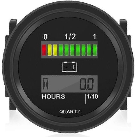 Indicateur de charge numérique LED 12V/24V/36V/48V/72V avec compteur horaire - Bon - FFY (1/5)