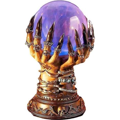 Boule de cristal d'Halloween, boule de cristal céleste de sorcière, boule de cristal lumineuse boule clignotante magique de luxe, boule de cristal clignotante (1/5)